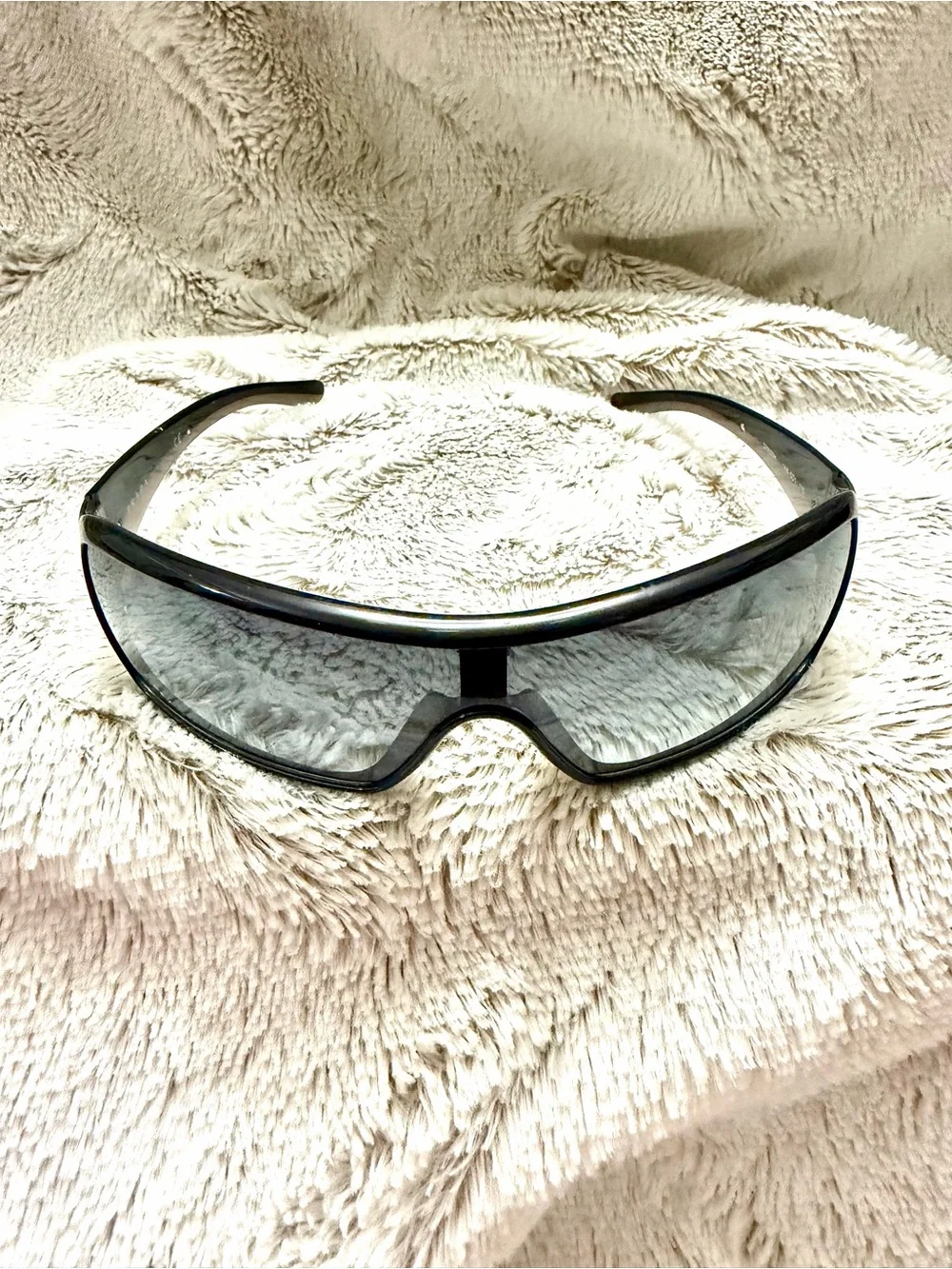 Prada SPR 03H Vintage Early 2000’s Shield Wrap Rectangle Sunglasses